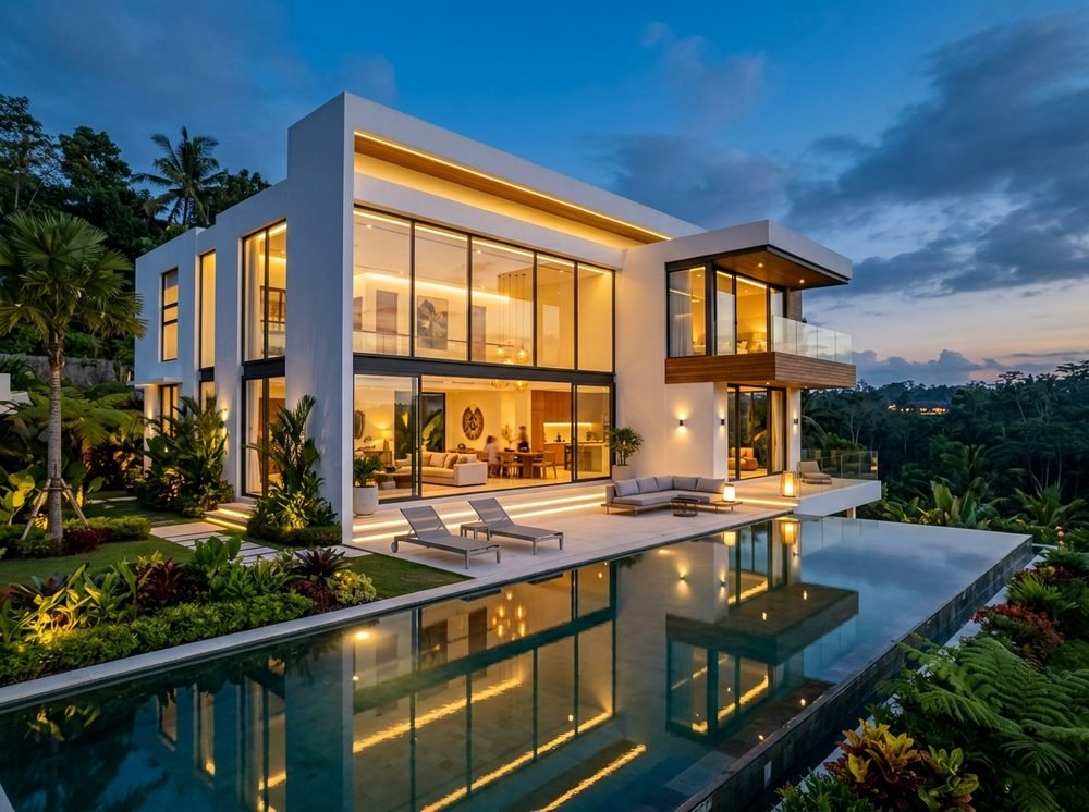 Modern apartment building