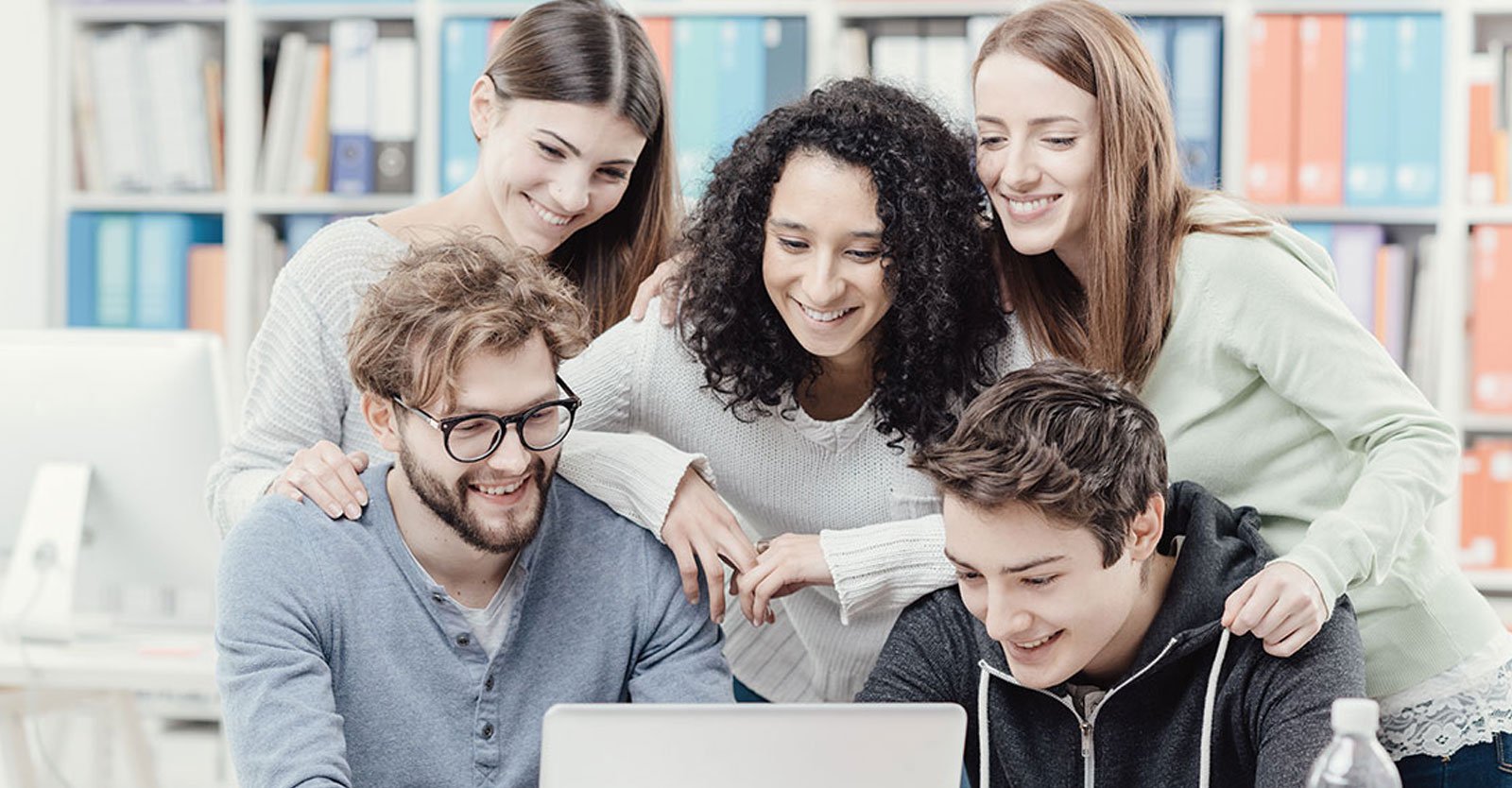 Students studying together
