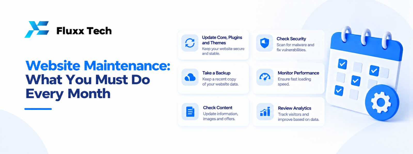 Website Maintenance: What You Must Do Every Month